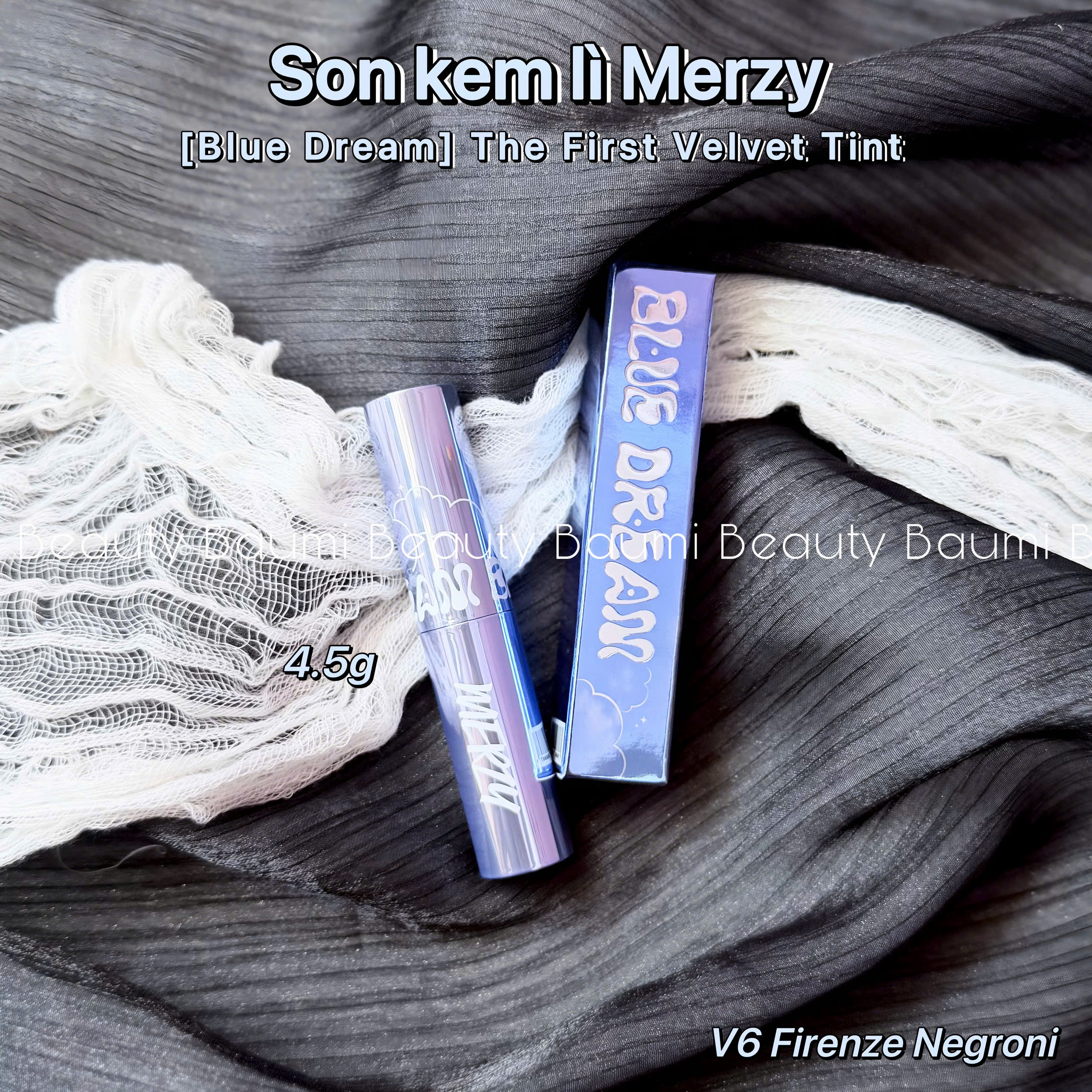 [Blue Dream Edition] Son tint lì, lâu trôi Merzy V6 Firenze Negroni 4.5g - Hàn Quốc