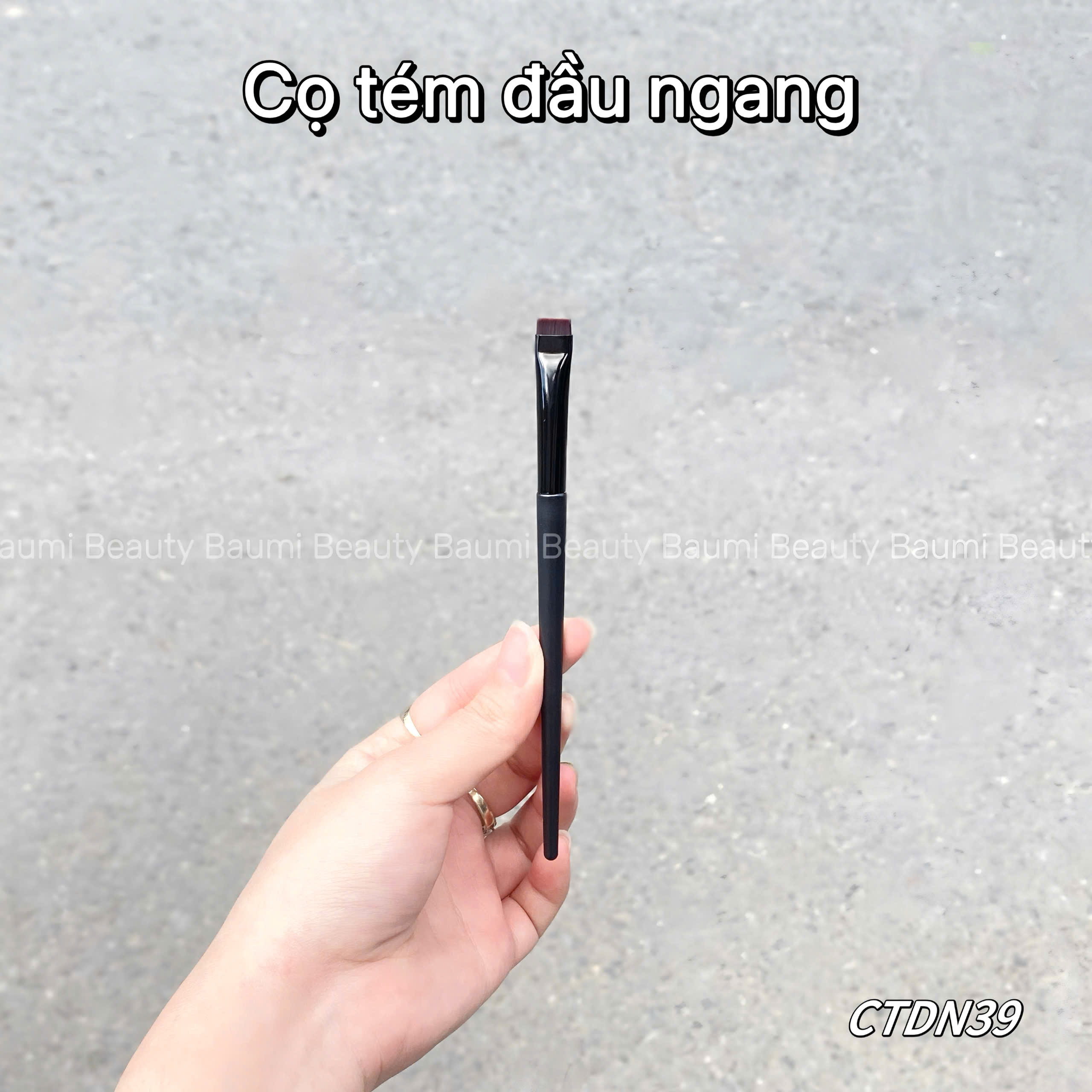 [ Lẻ 1 cây ] Cọ trang điểm kẻ mắt, cọ tém đầu ngang đa năng CTDN39