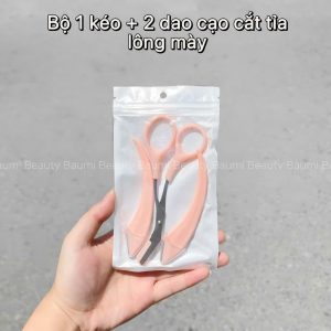 Bộ dụng cụ dao cạo vòng cung, kéo cắt tỉa lông mày dễ thao tác, hỗ trợ trang điểm an toàn BKCT45