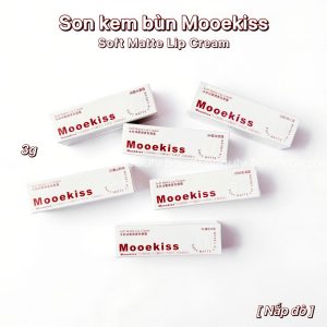 [ Nắp Đỏ ] Son kem bùn nhung lì, không lộ vân, mịn môi Mooekiss Soft Matte Lip Cream 3g 