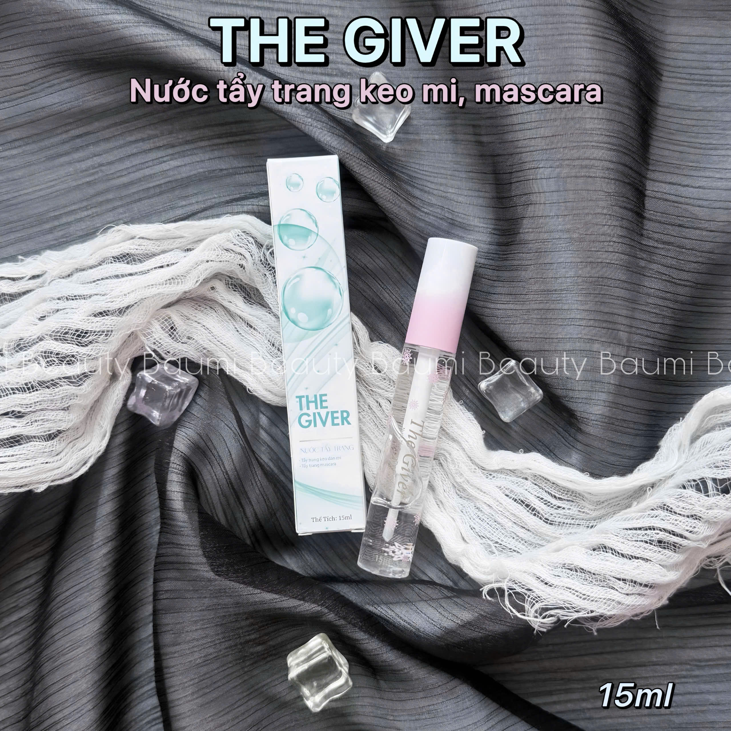 Nước tẩy trang keo dán mi và mascara, tẩy sạch mắt môi The Giver 15ml