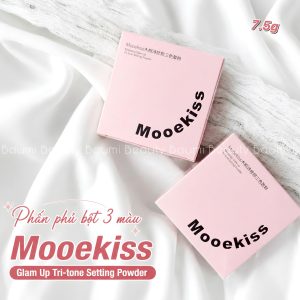 Phấn phủ bột 3 màu, kiểm soát dầu lâu trôi Mooekiss Glam Up Tri-tone Setting Powder 7.5g
