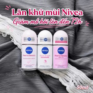 Lăn khử mùi, dưỡng sáng da mềm mịn Nivea Derma 72h Active Protection 50ml - Thái Lan