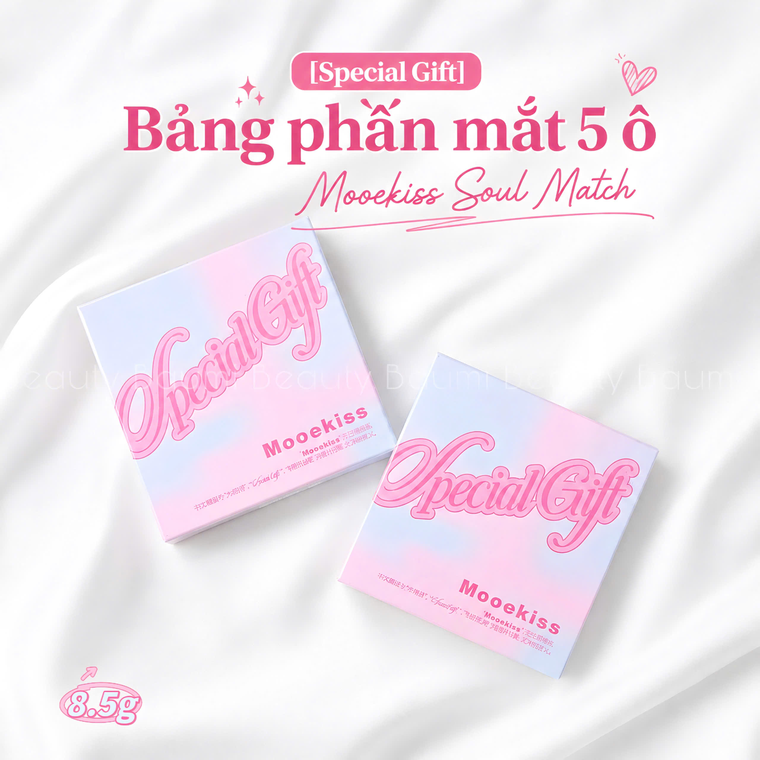 [Special Gift] Bảng phấn mắt 5 ô màu Mooekiss Soul Match Interchangeable Five-Color Eyeshadow 8.5g