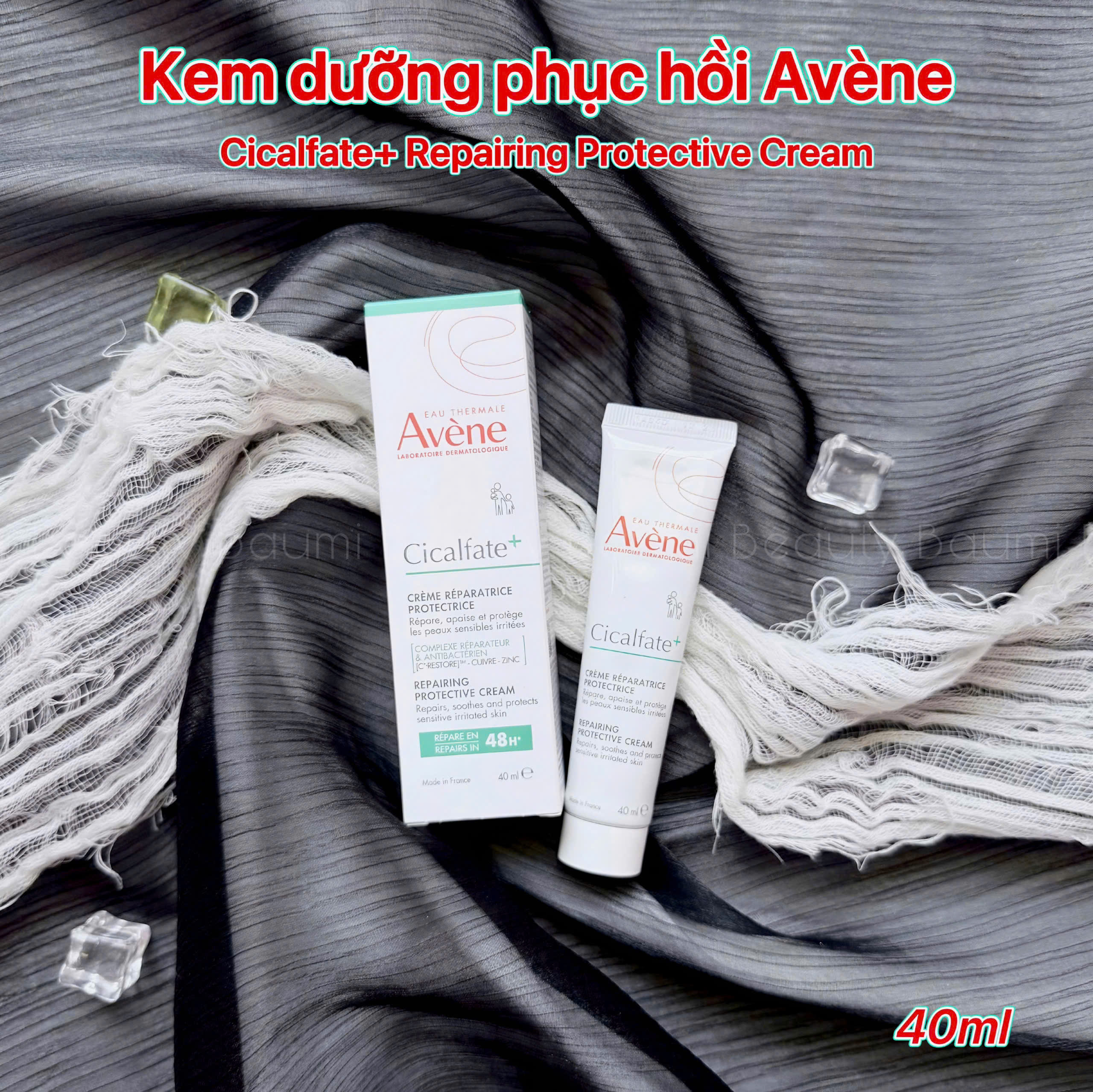 Kem dưỡng phục hồi da, dịu da tổn thương Avène Cicalfate+ Repairing Protective Cream 40ml - Pháp